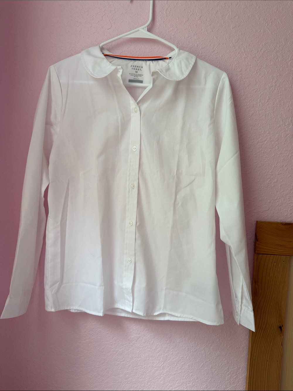 French Toast White Peter Collar Button-Up Shirt